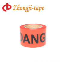 Hot sales non adhesive red danger pe warning tape